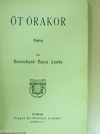 Öt órakor