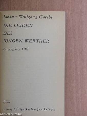 Die Leiden des jungen Werther