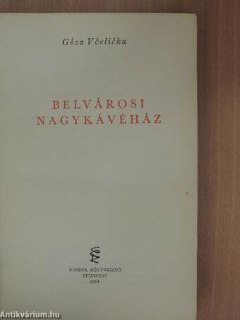 Belvárosi nagykávéház