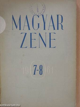 Magyar Zene 1961/7-8.