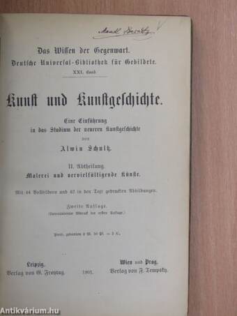 Kunst und Kunstgeschichte II. (gótbetűs) (Mandl Bernát könyvtárából)