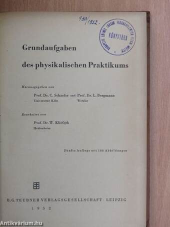 Grundaufgaben des physikalischen Praktikums