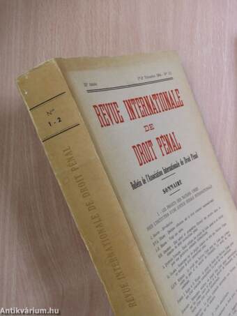 Revue Internationale de Droit Pénal 1964/1-4. I-II.