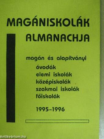 Magániskolák almanachja 1995-1996