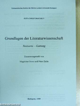 Grundlagen der Literaturwissenschaft