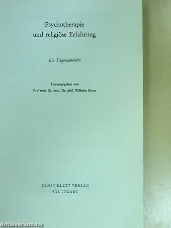 Psychotherapie und religiöse Erfahrung