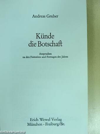 Künde die Botschaft