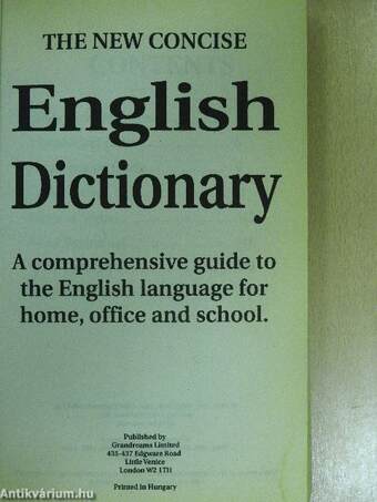 The new concise English Dictionary