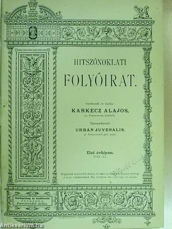 Hitszónoklati folyóirat 1889-90.