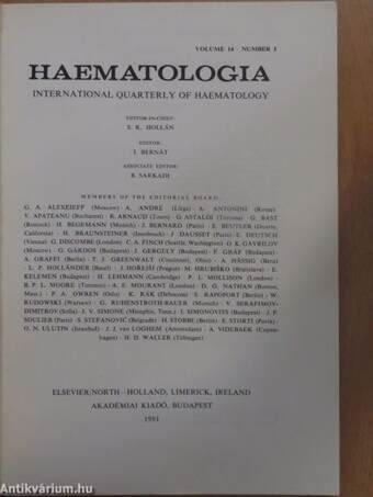 Haematologia 1/1981