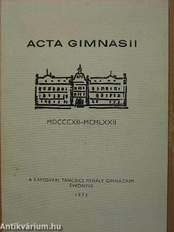 Acta Gimnasii 1973.