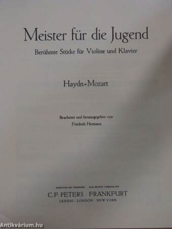 Meister für die Jugend/Masters for the Young/Maitres pour la jeunesse