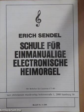 Schule für einmanualige elektronische heimorgel