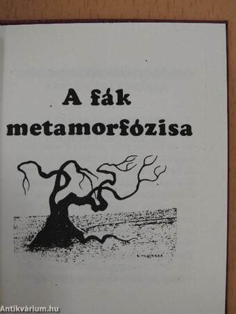 A fák metamorfózisa (minikönyv) (számozott)