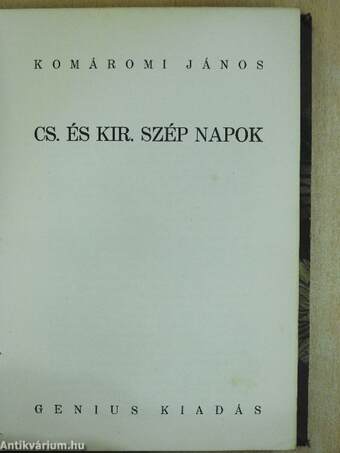 Hé, kozákok!/Cs. és kir. szép napok