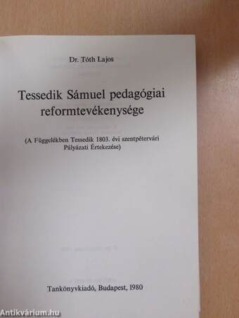 Tessedik Sámuel pedagógiai reformtevékenysége