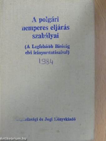 A polgári nemperes eljárás szabályai