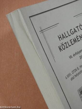 Hallgatói közlemények 2003/2.