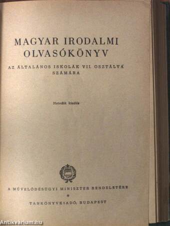 Magyar irodalmi olvasókönyv V-VIII.