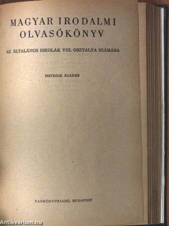 Magyar irodalmi olvasókönyv V-VIII.