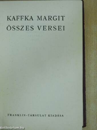 Kaffka Margit összes versei