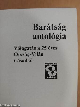 Barátság antológia (minikönyv) (számozott)