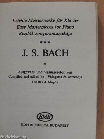 J. S. Bach/Beethoven/Händel/Haydn/Mozart/Schubert/Weber (minikönyv)