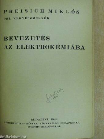 Bevezetés az elektrokémiába