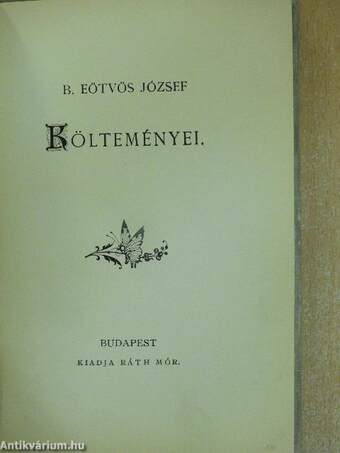 B. Eötvös József költeményei