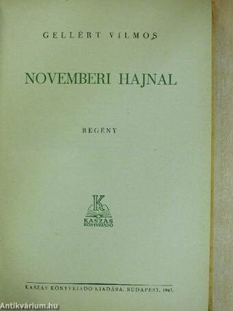 Novemberi hajnal