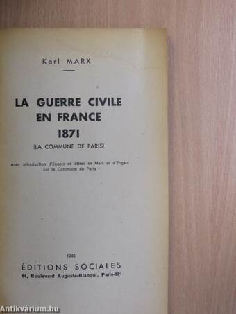 La guerre civile en France 1871