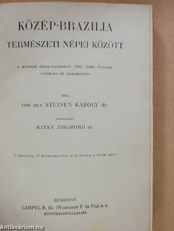 Közép-Brazilia természeti népei között