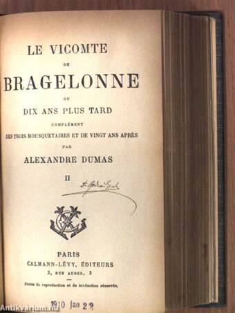 Le Vicomte de Bragelonne I-VI.