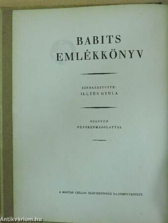 Babits emlékkönyv