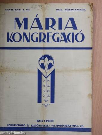 Mária Kongregáció 1933. szeptember