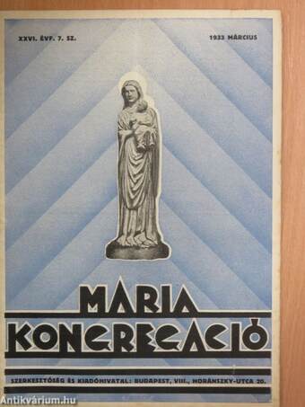 Mária Kongregáció 1933. március