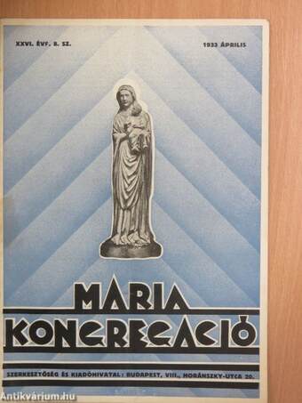 Mária Kongregáció 1933. április