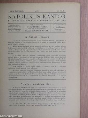 Katolikus kántor 1939. október