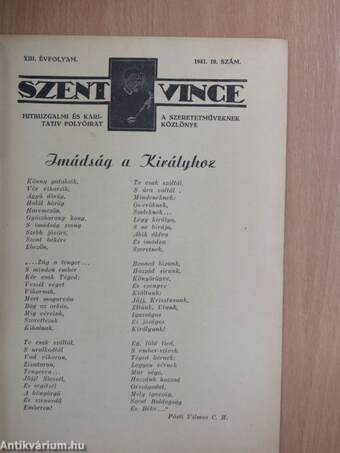 Szent Vince 1941. október