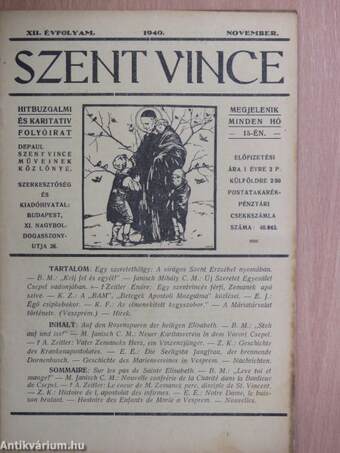 Szent Vince 1940. november