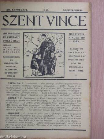 Szent Vince 1940. szeptember