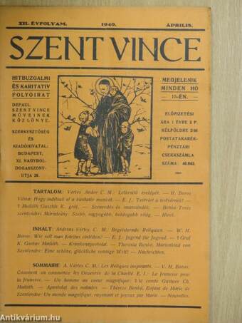 Szent Vince 1940. április