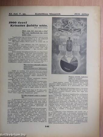 Katolikus Missziók 1935. július