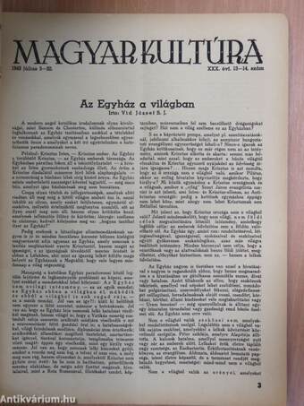 Magyar Kultúra 1943. július 5-20.