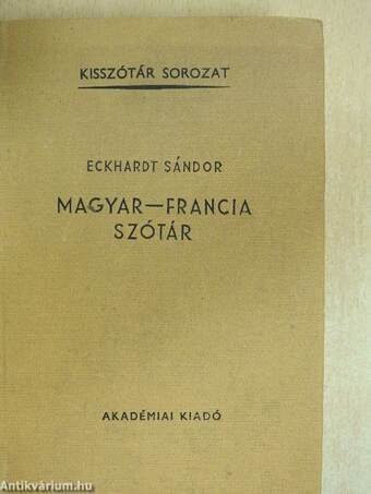 Magyar-francia szótár 