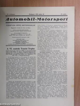 Automobil-Motorsport 1928. május 28.