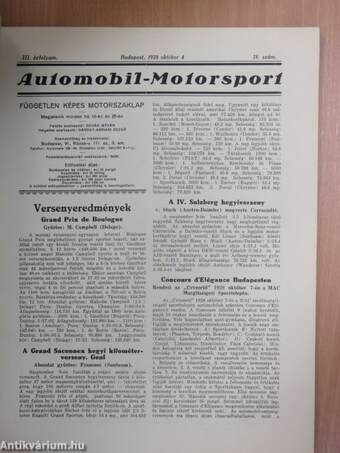 Automobil-Motorsport 1928. október 4.