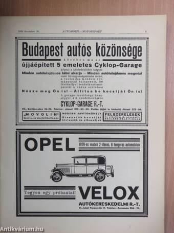 Automobil-Motorsport 1928. december 30.