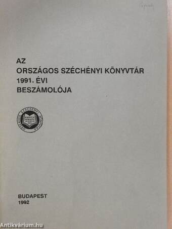 Az Országos Széchényi Könyvtár 1991. évi beszámolója