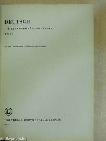 Deutsch - Ein Lehrbuch für Ausländer 1.